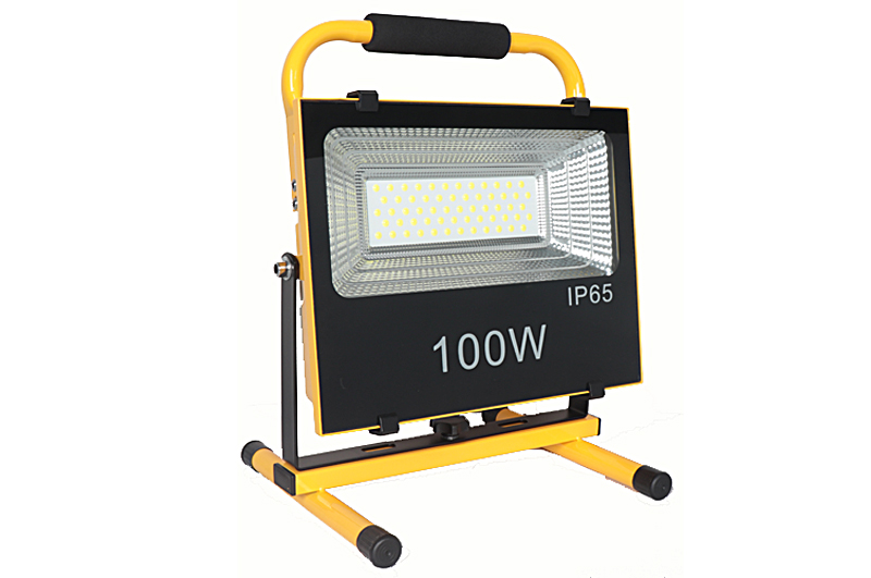 100W点胶小金刚充电投光灯 GY-KFL-C-100W
